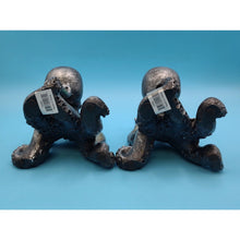 Load image into Gallery viewer, Pacific Giftware Decorative Antique Silver Octopus Bookends Set 5” Tall- New
