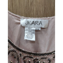 Load image into Gallery viewer, J Kara Women&#39;s Beaded Top Long Gown- Light Pink- Size 14W- New W/O Tags
