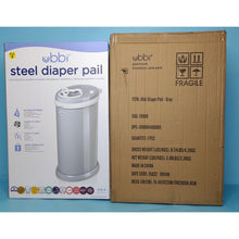 Load image into Gallery viewer, Ubbi Diaper Pail - Gray- Open Box
