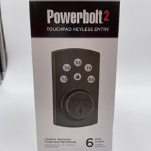 Load image into Gallery viewer, Powerbolt2 Venetian Bronze Single Cylinder Electronic Deadbolt with SmartKey
