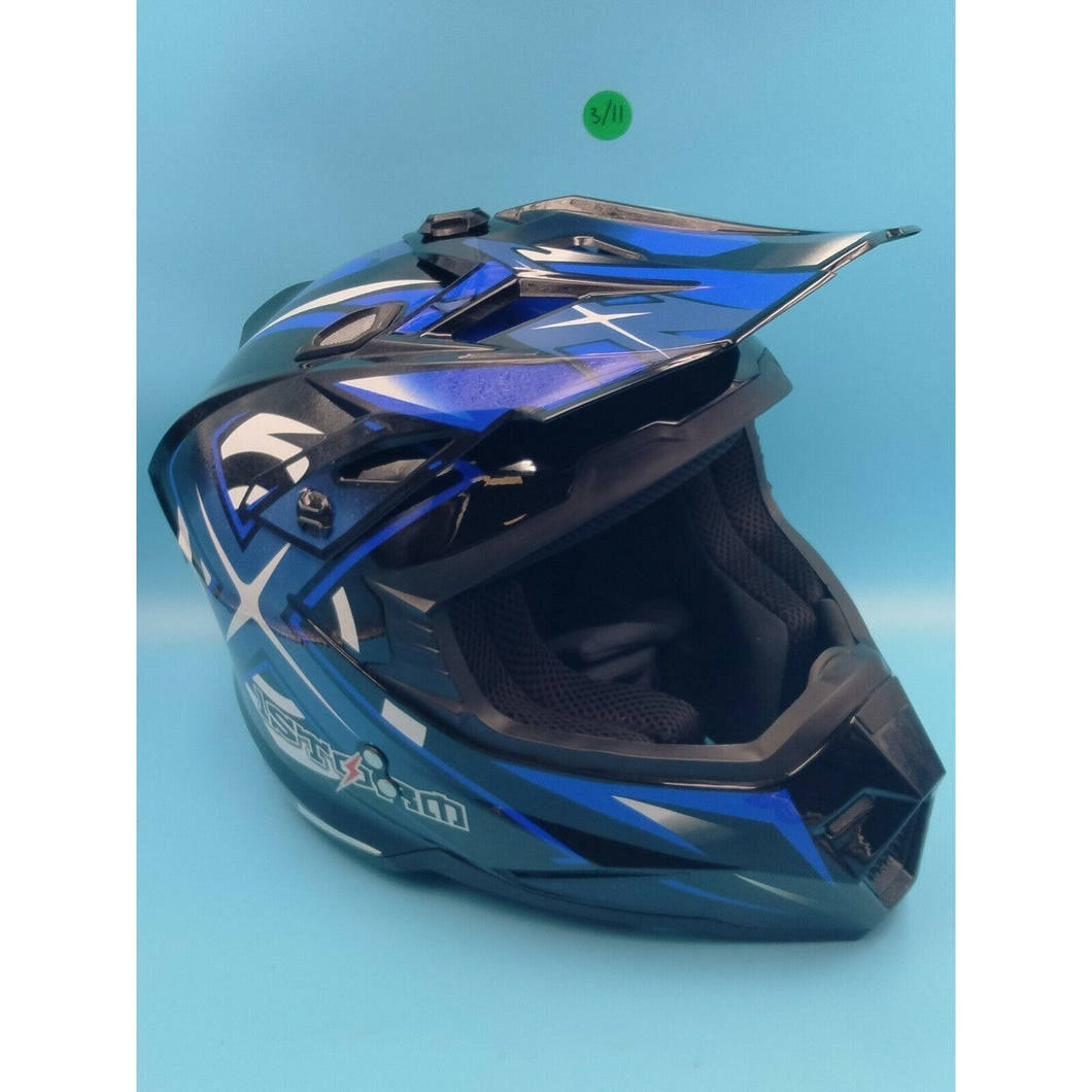 1STORM HF801 Motorcycle Street Bike Dual Visor Full Face Helmet (Size - Large)