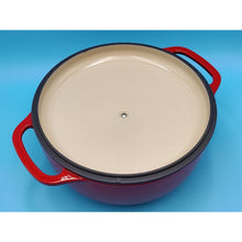 Load image into Gallery viewer, Lodge Enameled 6qt Dutch Oven - Red- New W/ Defects
