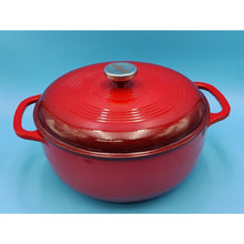 Load image into Gallery viewer, Lodge Enameled 6qt Dutch Oven - Red- New W/ Defects
