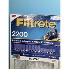 Load image into Gallery viewer, 3M 2200 Series Filtrete Filter, 4 pack - 14x25x1 Open Box/ New
