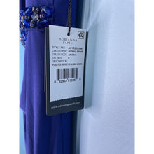 Load image into Gallery viewer, Adrianna Papell ~Royal Sapphire Pleated Jersey Column Gown- Sz 8- NWT

