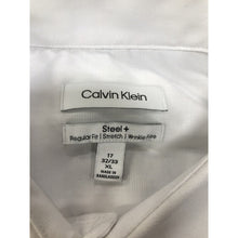 Load image into Gallery viewer, Calvin Klein Men’s Steel+ White Dress Shirt - Size 17 32/33 XL- NWT
