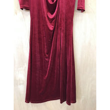 Load image into Gallery viewer, Ababalaya Long Sleeve Velvet Cocktail Dress- Burgundy- XXL- NWT
