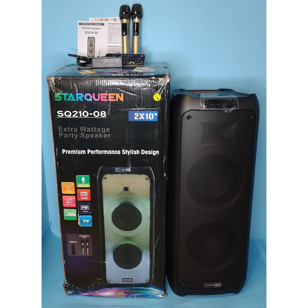 STARQUEEN SQ210-08 Extra Wattage Party Speaker- Open Box