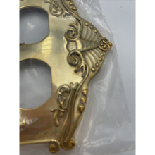 Load image into Gallery viewer, Solid Brass Victorian Switchplate - Unlacquered Polished Brass - Double Duplex
