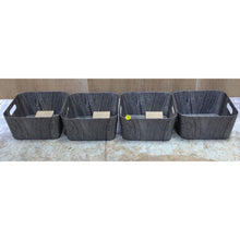 Load image into Gallery viewer, mDesign Woodgrain Container Bin- 4 Pack - 12x12x6- Black- New
