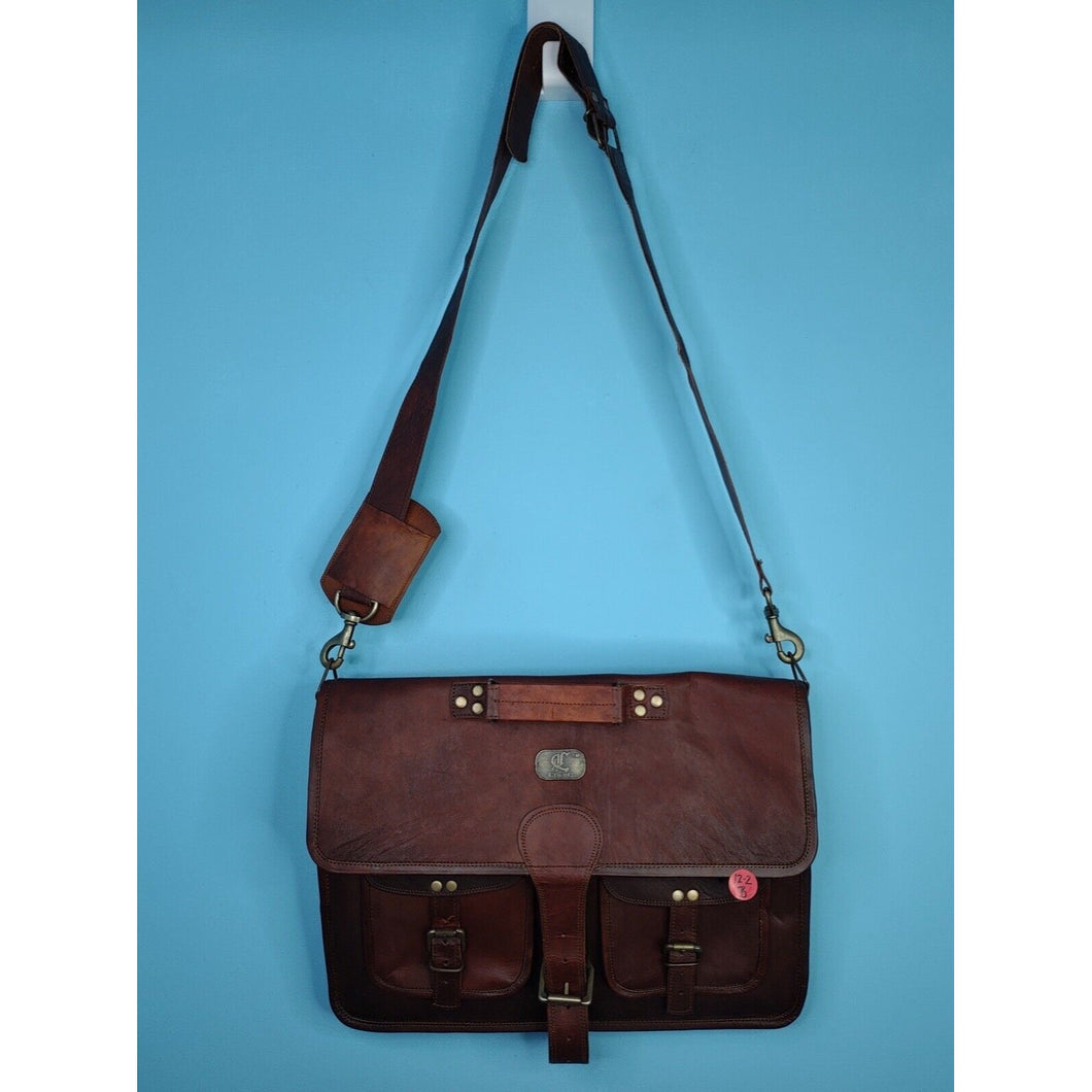 Cuero 18” Messenger Bag Briefcase- Vintage Leather