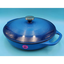 Load image into Gallery viewer, 3.6 qt lodge blue enamel cast iron dutch oven- Open Box/ New
