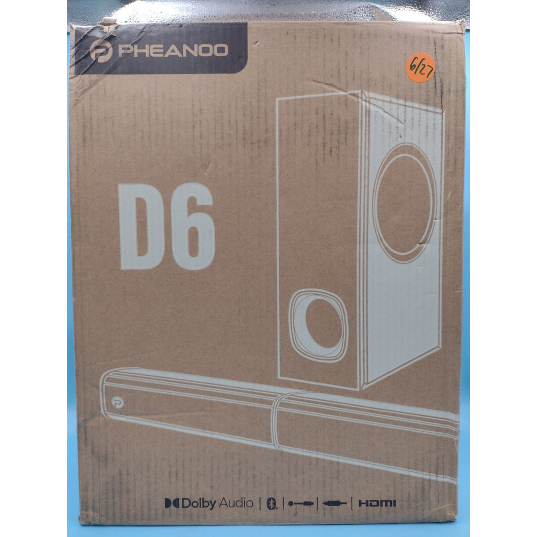 PHEANOO D6 Sound Bar - Black - Open Box