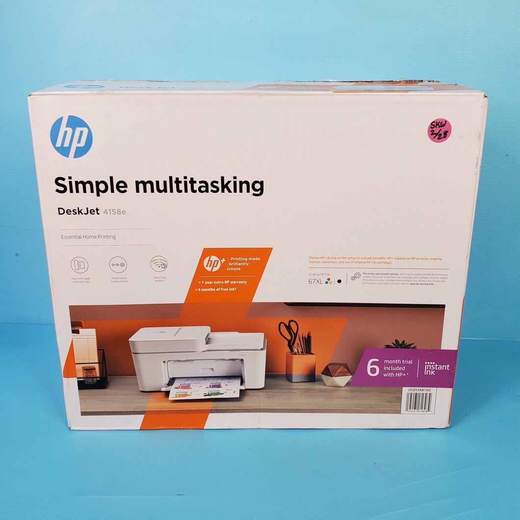 HP Simple Multitasking DeskJet 4158e- Open Box