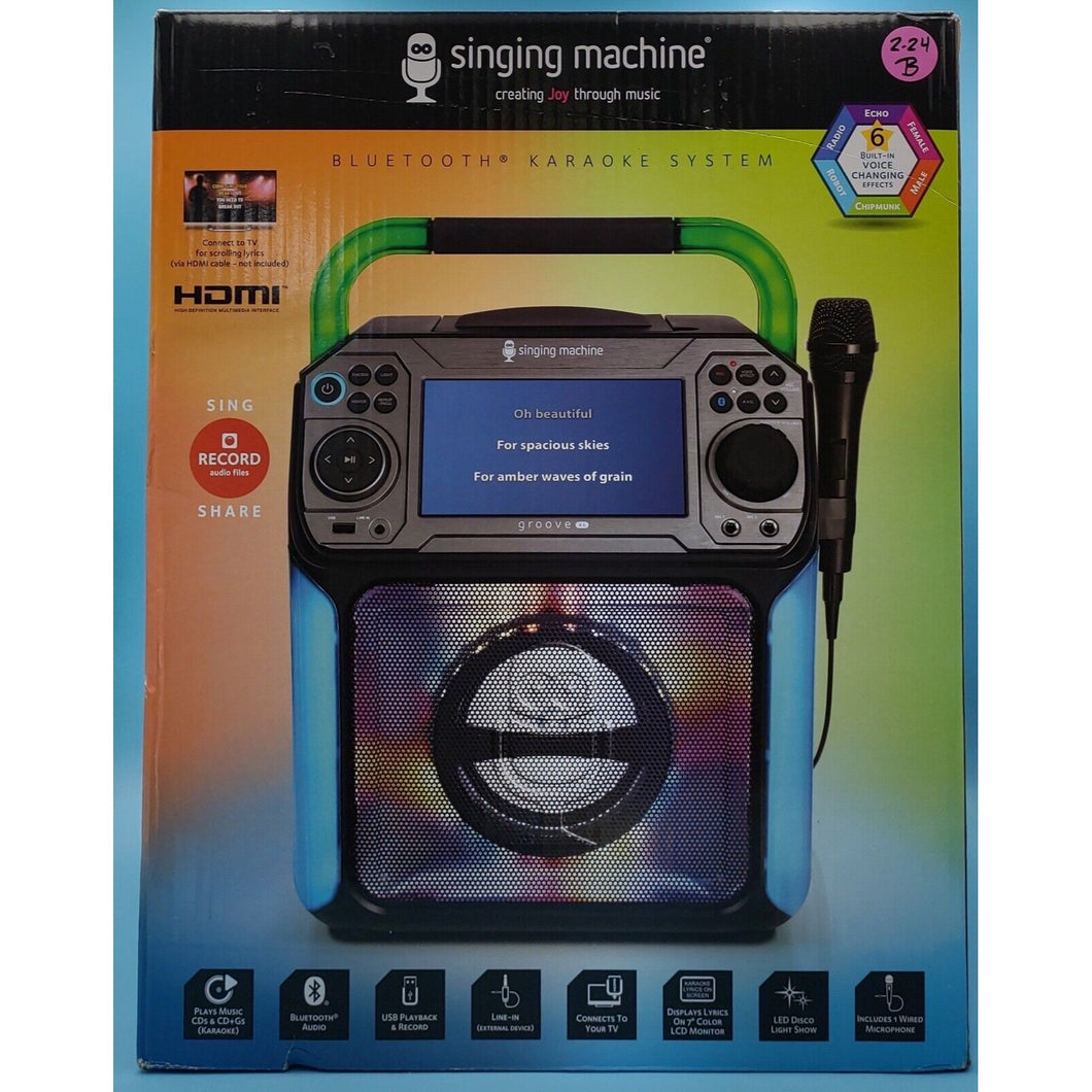 Singing Machine Bluetooth Karaoke Machine- Open Box