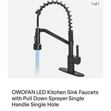 Load image into Gallery viewer, OWOFAN LED Kitchen Sink Faucet  with Pull Down Sprayer- Open Box
