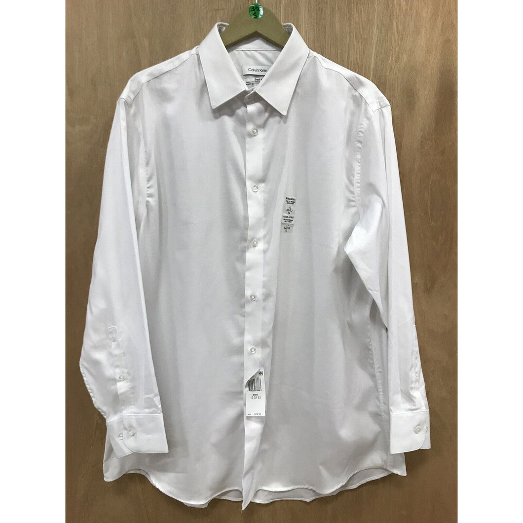 Calvin Klein Men’s Steel+ White Dress Shirt - Size 17 32/33 XL- NWT