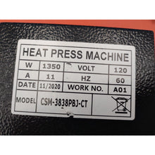 Load image into Gallery viewer, Welbest CSM-3838PBJ-CT Heat Press Machine- Open Box
