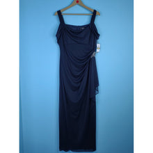Load image into Gallery viewer, Alex Evenings Gown- Navy- Size 14P- NWT
