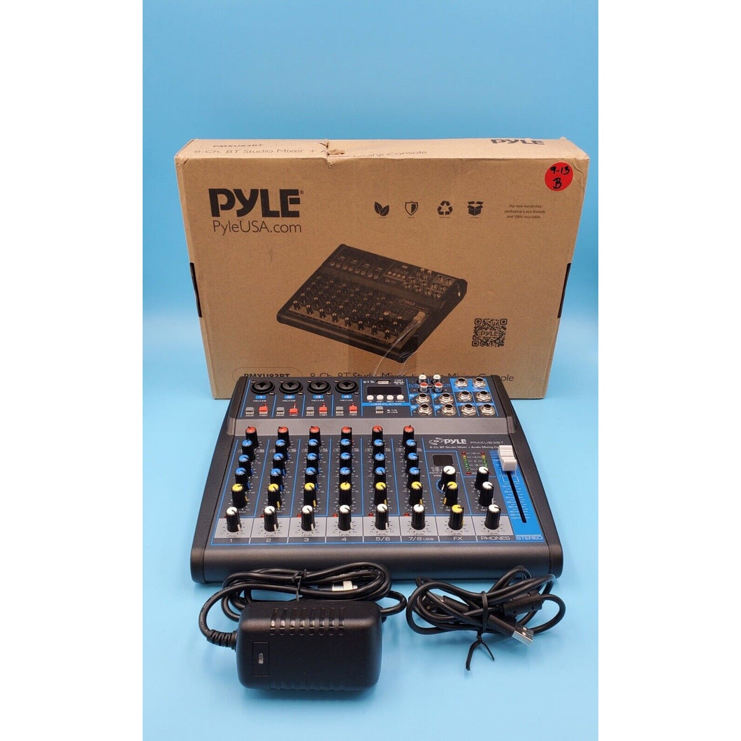 8-Channel Bluetooth Studio Mixer -Pyle PMXU83BT- Open Box