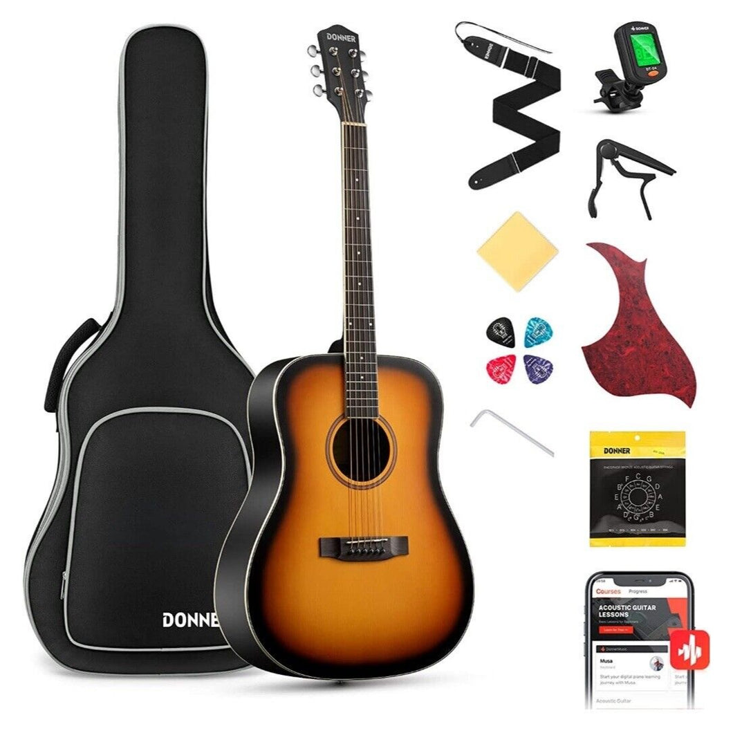 Donner Acoustic Guitar Bundle Kit/ Model Dad-1605/ Open Box
