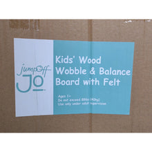 Load image into Gallery viewer, Jumpoff Jo Wooden Wobble Balance Board (grey felt)- New
