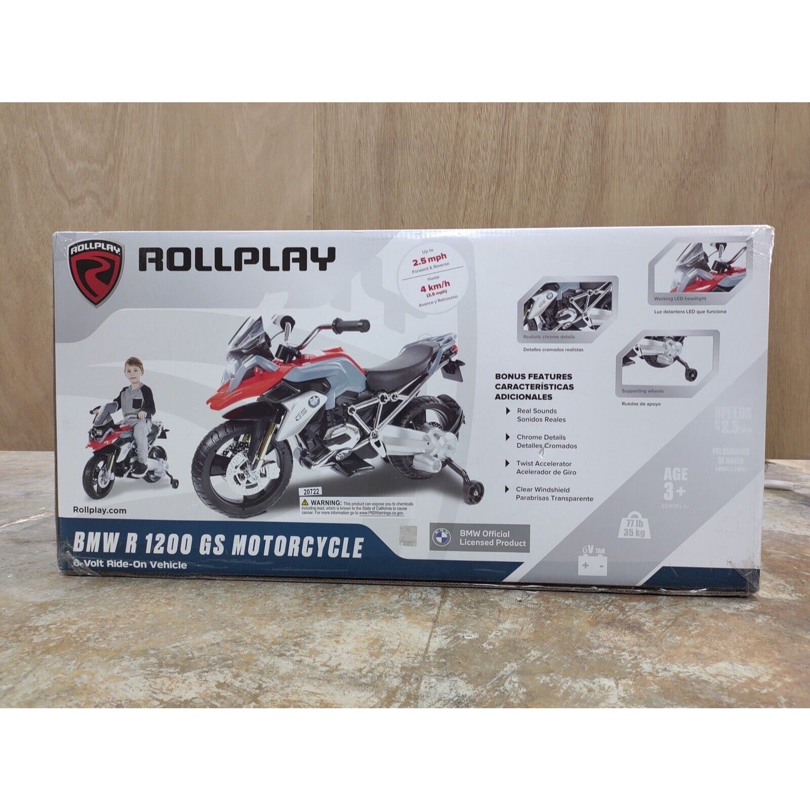 BMW R1200 GS Motorcycle 6V - Rollplay